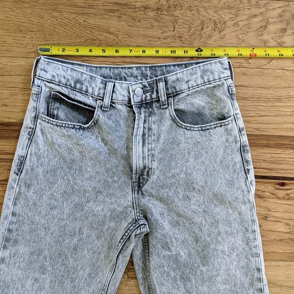 Gap High Rise Acid Wash Barrel Wide Leg Jeans Gray 26 2 100% Cotton - Picture 3 of 12